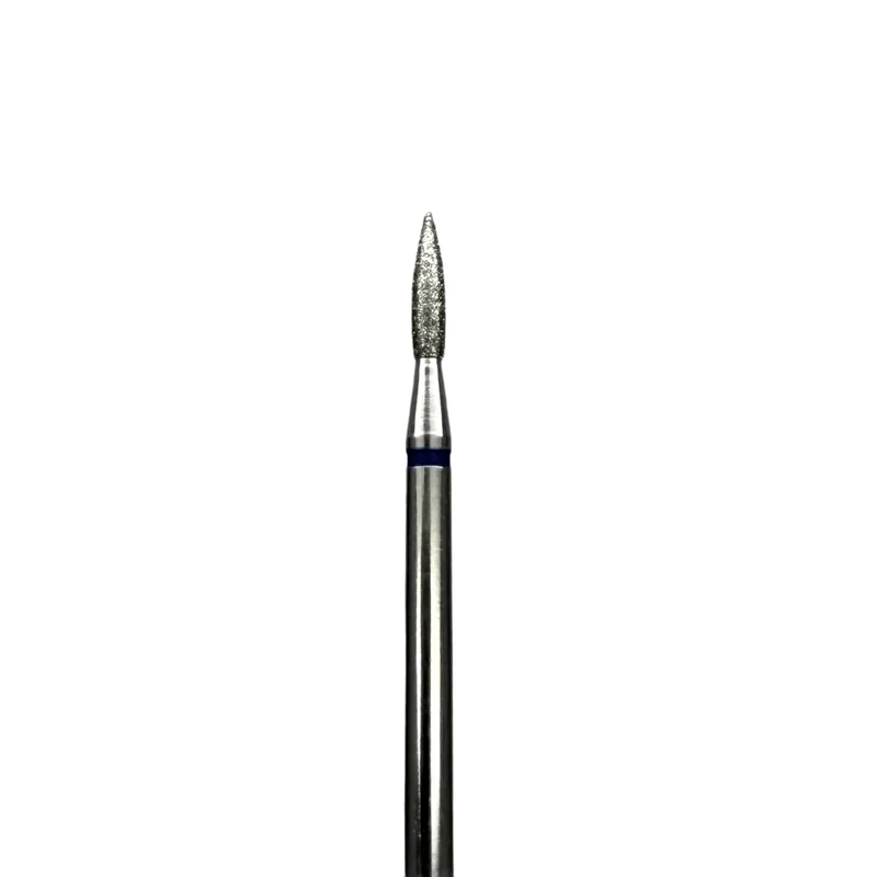 Diamond e-file nail drill bit medium blue 1.6mm -Flame, Medium grit, Russian manicure nail drill bits, non painful cuticle cutter