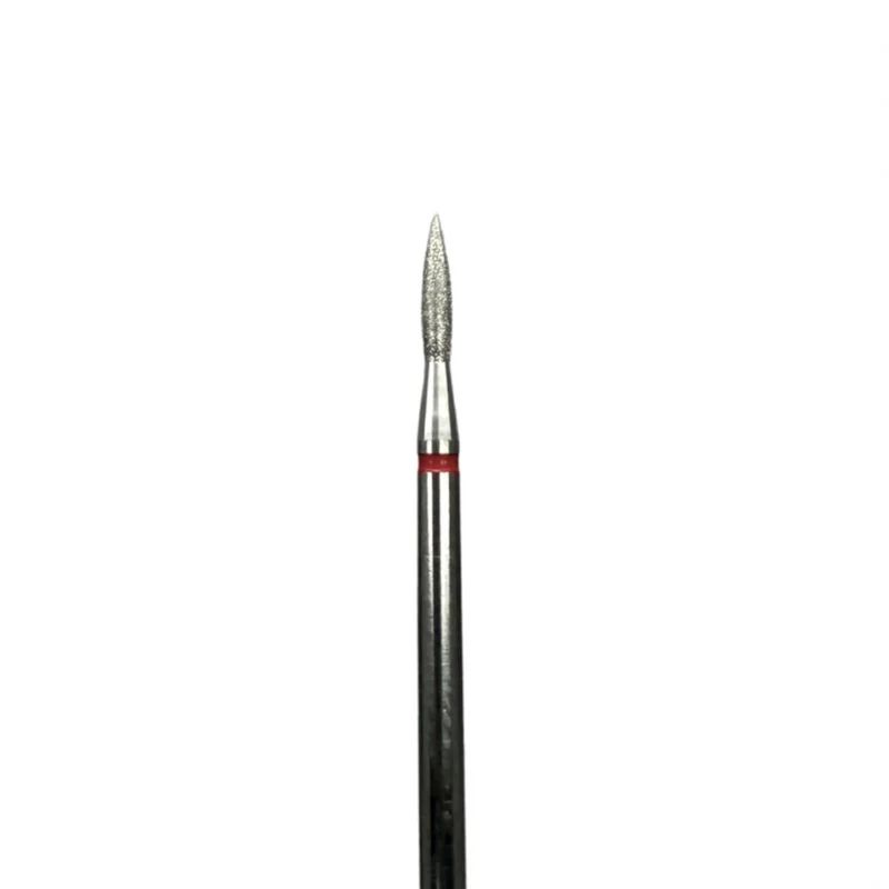 Diamond e-file nail drill bits 1.6mm -Flame, soft grit, electric file nail drill bits for Russian manicure, cuticle cutter
