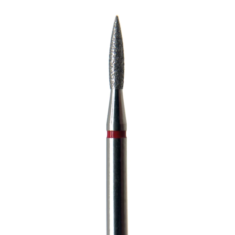 Diamond e-file nail drill bits 1.6mm -Flame, soft grit, electric file nail drill bits for Russian manicure, cuticle cutter