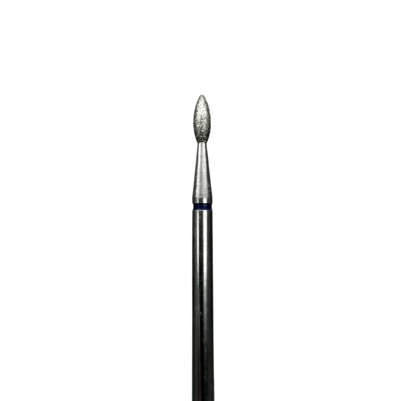 Diamond e-file nail drill bits 2.1mm -Flame olive, medium grit, Russian manicure nail drill bits, cuticle cutter