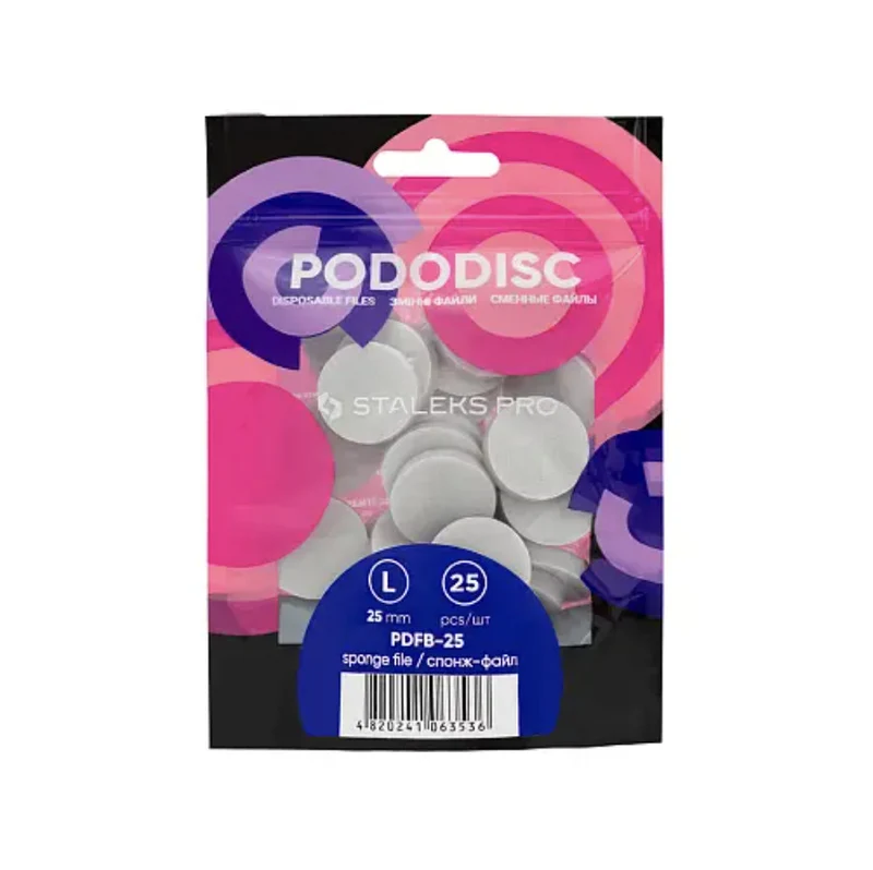 25 x Ersatz POLIERER auf Schaumbasis für L (25mm) PODODISC STALEKS