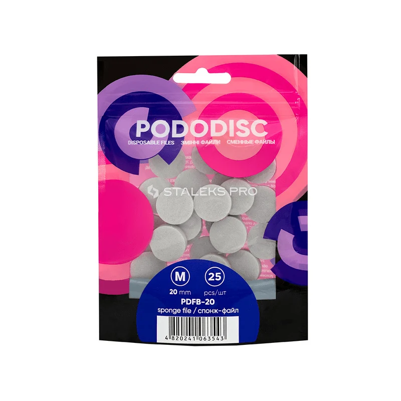 25 x Ersatz POLIERER auf Schaumbasis für M (20mm) PODODISC STALEKS