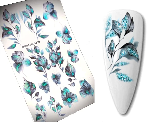 INKVICTUS flower nail decals / sliders 5339