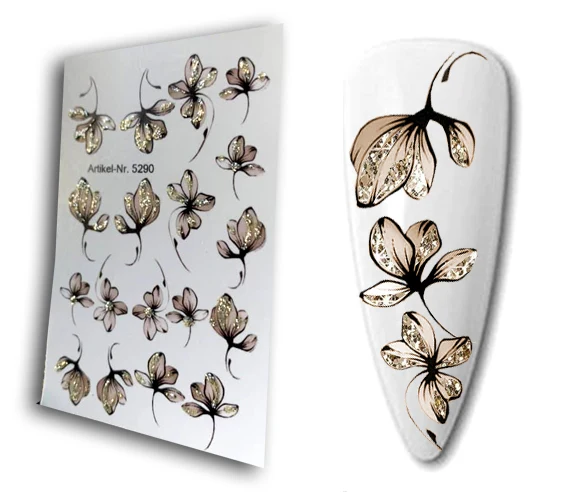 INKVICTUS flower nail decals / sliders 5290