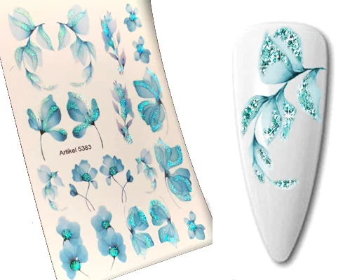 INKVICTUS flower nail decals / sliders 5383
