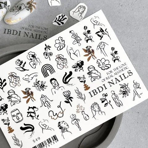 IBDI Abstract nail decals / sliders #549