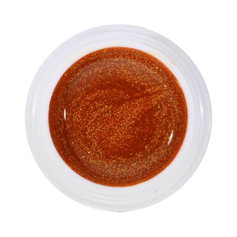 #054 Premium-GLITTER Color Gel 5ml Kräftiges Orange mit goldrotem Glitter