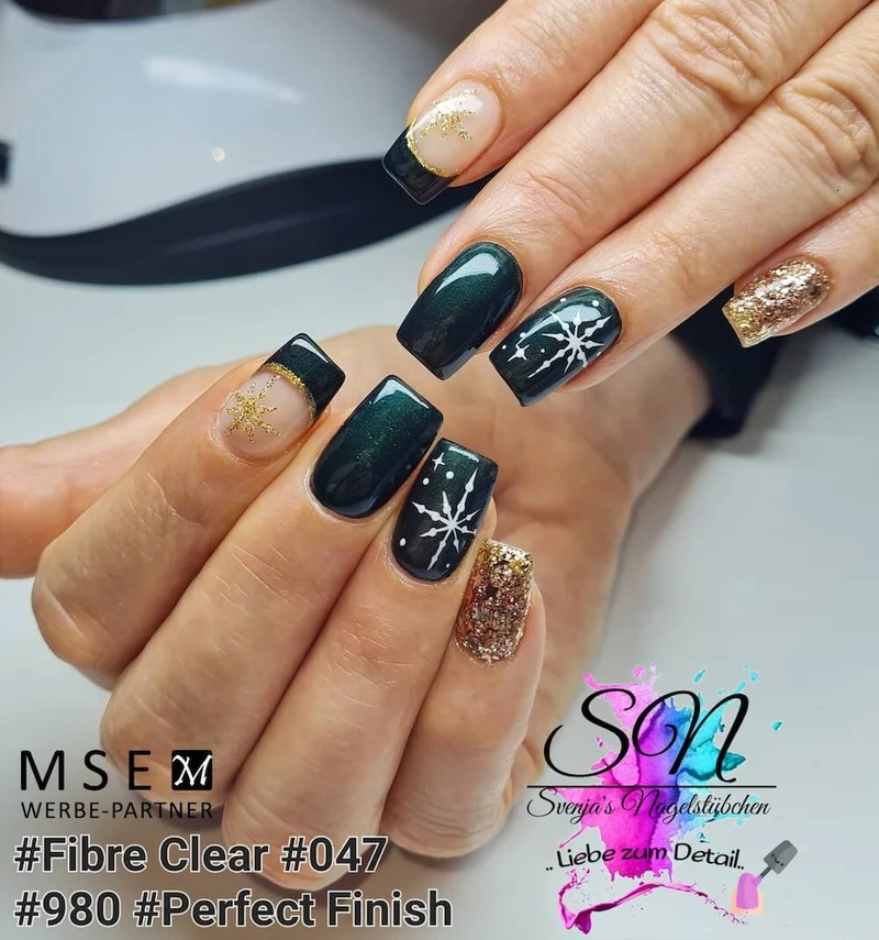 #047 Premium-EFFEKT Color Gel 5ml Schwarzgrün mit leichtem Perlglanz