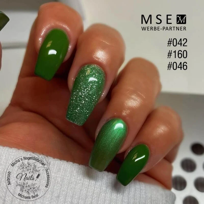 #046 Premium-EFFEKT Color Gel 5ml Leuchtendes Grasgrün mit Perleffekt