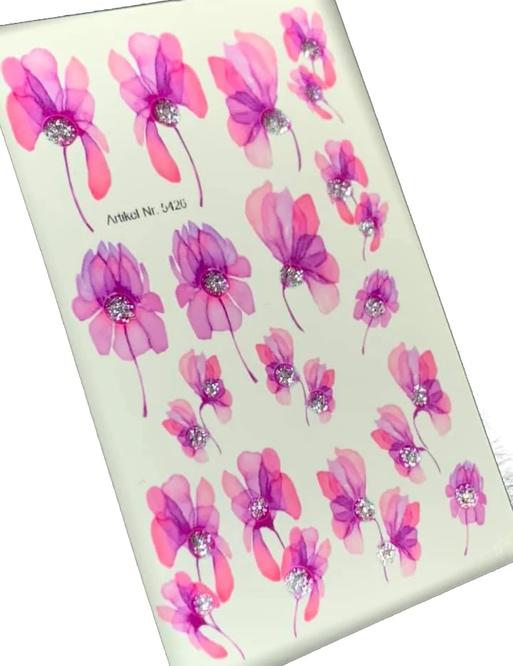 INKVICTUS flower nail decals / sliders 5426