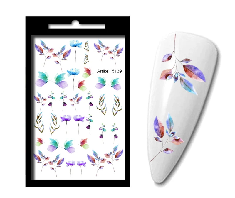 INKVICTUS flower nail decals / sliders 5139