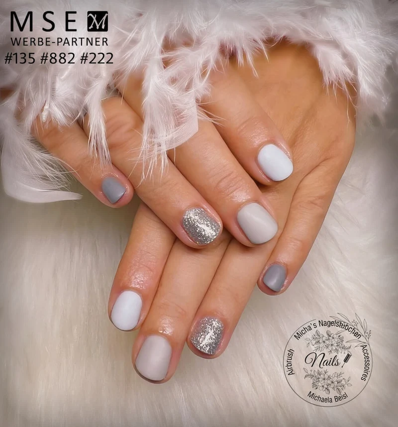 #222 Premium-GLITTER Color Gel 5ml Klassisches silbernes Glittergel dominiert von groben Glitterpartikeln