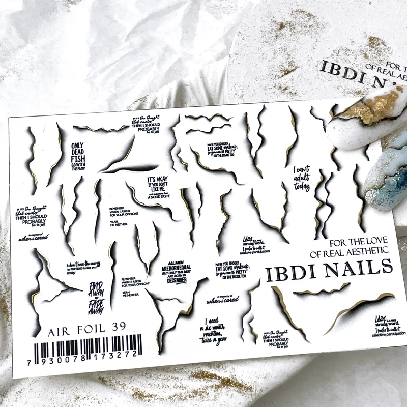 IBDI Abstract nail decals / sliders #Air foil 39