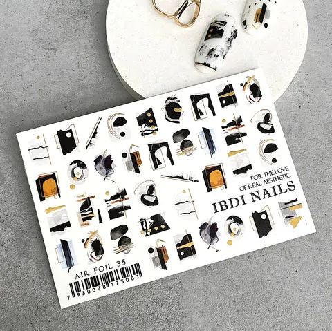 IBDI Abstract nail decals / sliders #Air foil 35