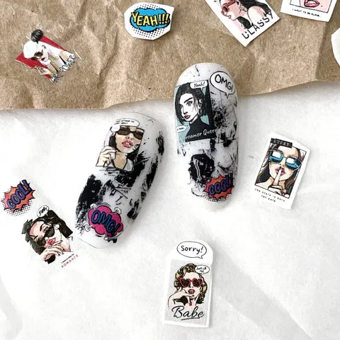 IBDI Fashion nail decals / sliders #Colorful 145