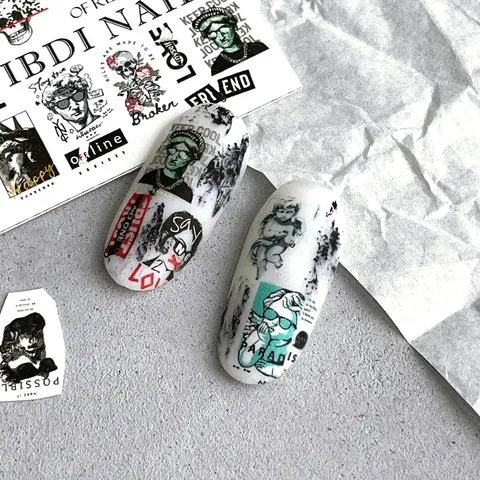 IBDI Fashion nail decals / sliders #Colorful 143