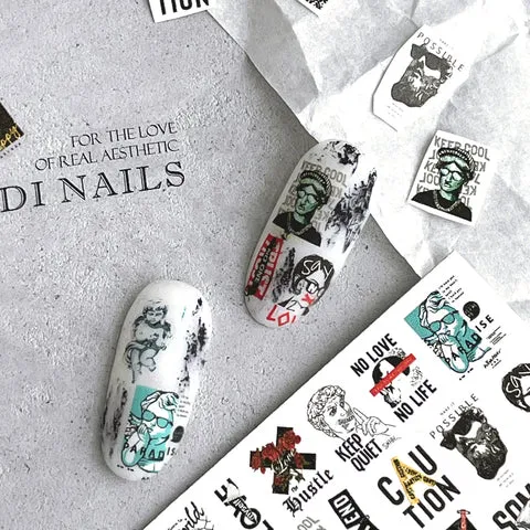 IBDI Fashion nail decals / sliders #Colorful 143