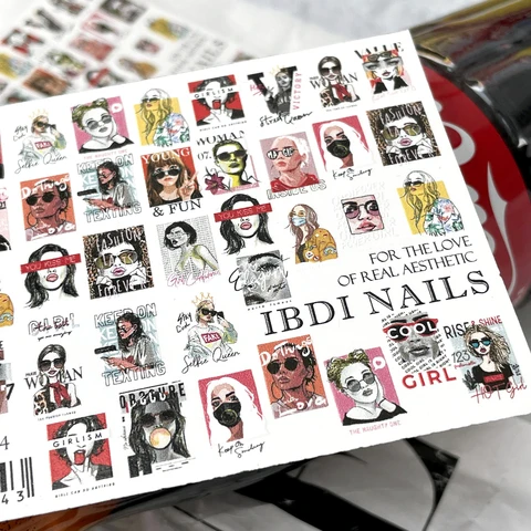 IBDI Fashion nail decals / sliders #Colorful 144