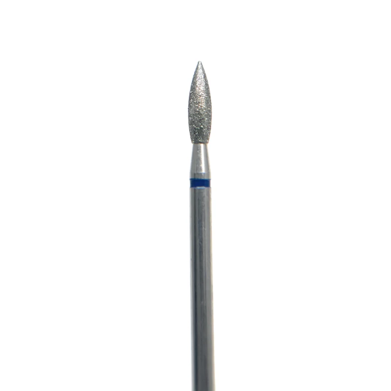 Diamond e-file nail drill bits 2.5mm - flame (Drop), medium grit, Russian manicure nail drill bits, cuticle cutter