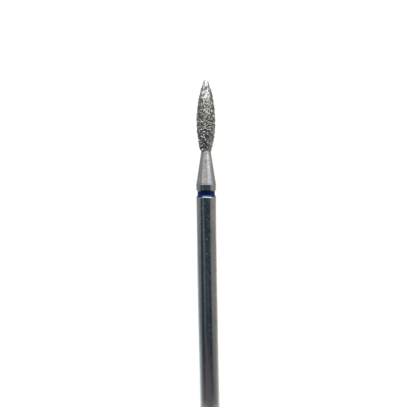 Diamond e-file nail drill bits 2.2mm - flame (Drop), medium grit, Russian manicure nail drill bits, cuticle cutter