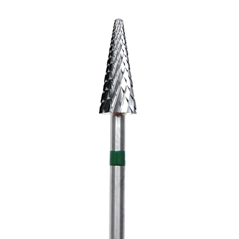 Carbide e-file nail drill bit thin tip, Barrell double cut, coarse grit, Russian manicure nail drill bits for gel nail polish removal