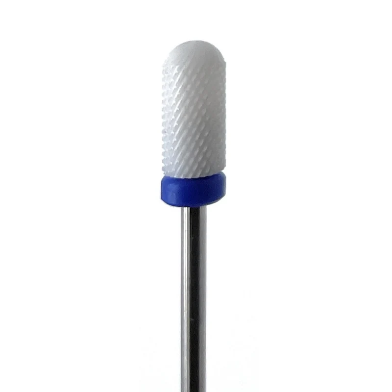 Ceramic e-file nail drill bit, Barrell double cut, medium grit, Russian manicure nail drill bits for gel nail polish removal