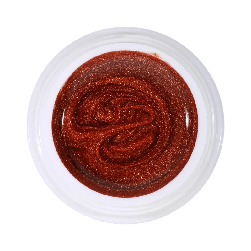 #174 Premium-GLITTER Color Gel 5ml Kupfer verstärkt durch kupferfarbene Effekte