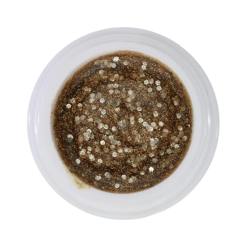 #219 Premium-GLITTER Color Gel 5ml Bronze aus einem raffinierten Gemisch aus feinen und groben Glitterpartikeln