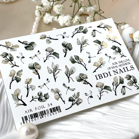IBDI Leaf nail decals / sliders #Air foil 34