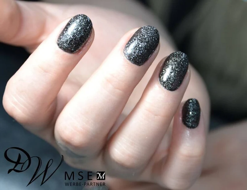 #085 Premium-EFFEKT Color Gel 5ml Schwarz mit ausgeprägtem Silberglitter