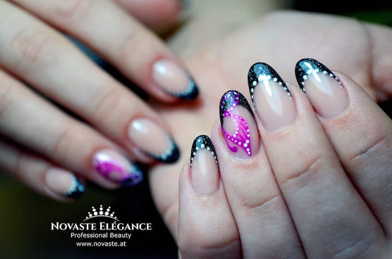 #085 Premium-EFFEKT Color Gel 5ml Schwarz mit ausgeprägtem Silberglitter