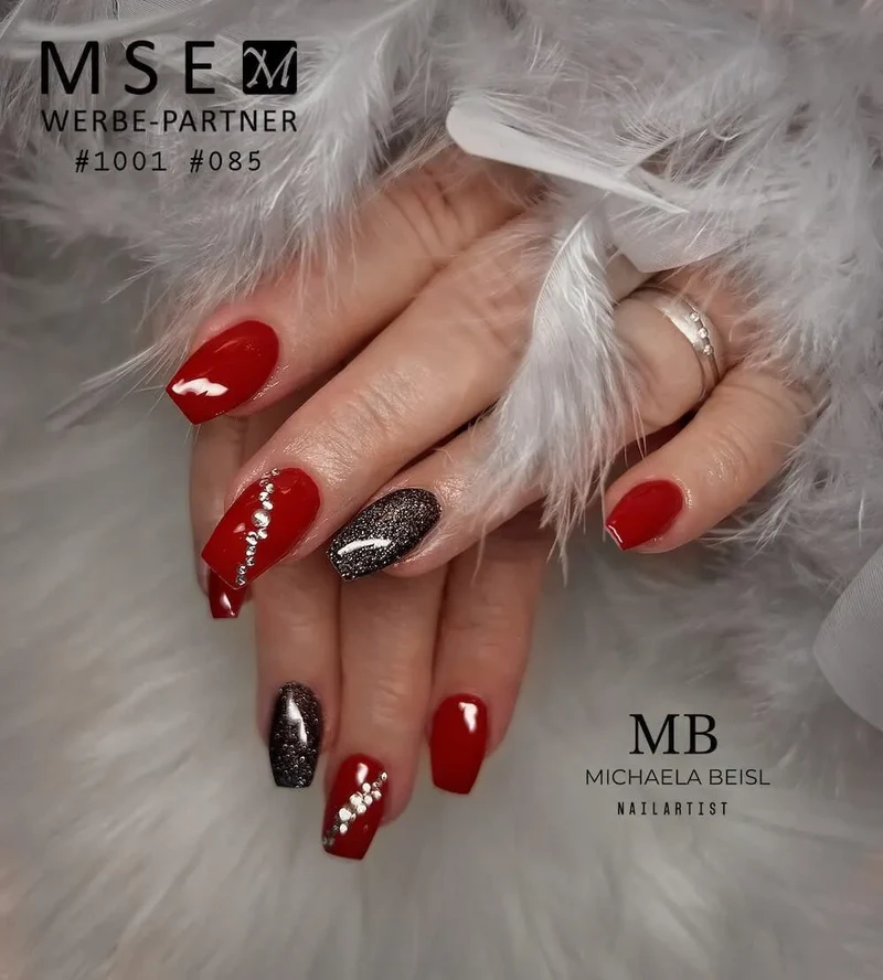 #085 Premium-EFFEKT Color Gel 5ml Schwarz mit ausgeprägtem Silberglitter