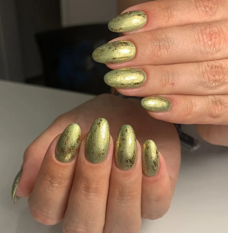 #033 Premium-EFFEKT Color Gel 5ml Goldmetallic mit grünem Unterton