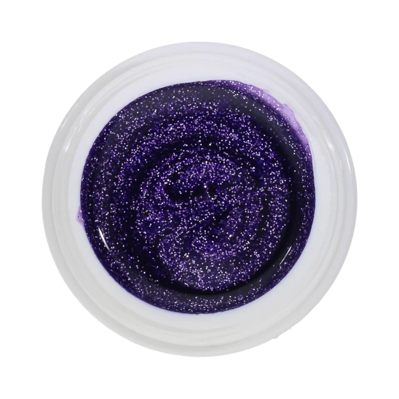 #156 Premium-GLITTER Color Gel 5ml Violett und Silberglitter