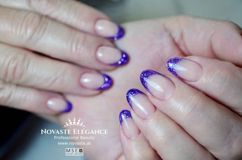 #156 Premium-GLITTER Color Gel 5ml Violett und Silberglitter