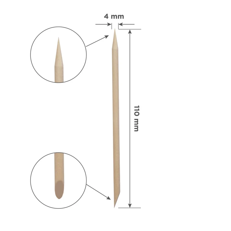Maniküre Holzstäbchen (Rosenholz) (110 mm, 100Stück)