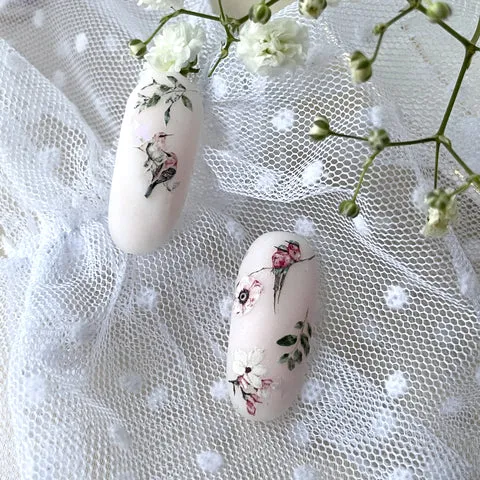 IBDI Flower & Love nail decals / sliders #Colorful 149