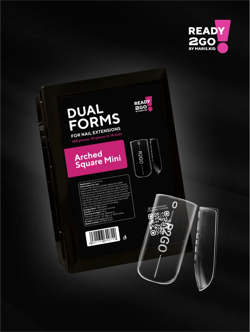 R2GO Dual Tips Arched Square Mini 140 Stk. von MARIS.KID 1 Packung