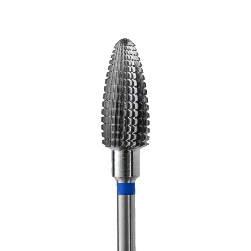 Fräseraufsatz Hartmetall Bit Rundkegel (blau) mittel "Welle" von KMIZ spitz