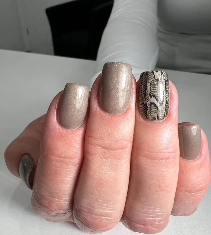#022 Premium-EFFEKT Color Gel 5ml Elegantes Graubraun mit gold/grünem Perlglanz