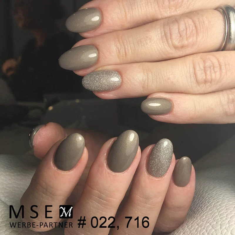#022 Premium-EFFEKT Color Gel 5ml Elegantes Graubraun mit gold/grünem Perlglanz