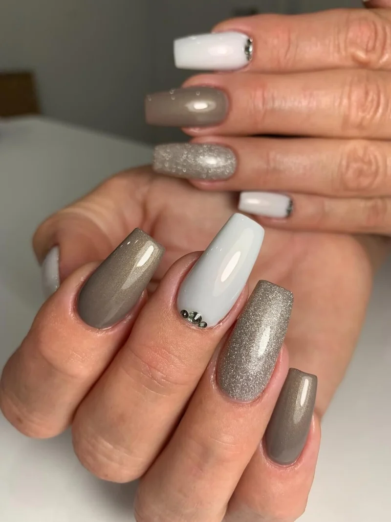 #022 Premium-EFFEKT Color Gel 5ml Elegantes Graubraun mit gold/grünem Perlglanz