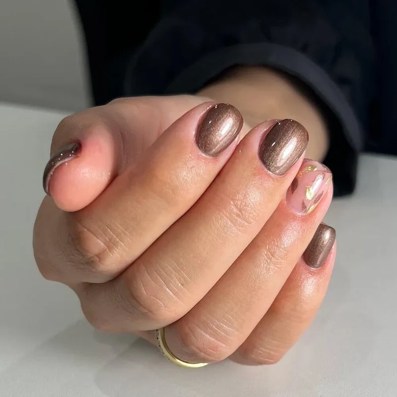 #021 Premium-EFFEKT Color Gel 5ml Klassisches Braun mit grün/rotem Perlglanz
