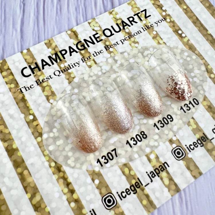 ICEGEL Champagne Quartz gel polish 1307-1310