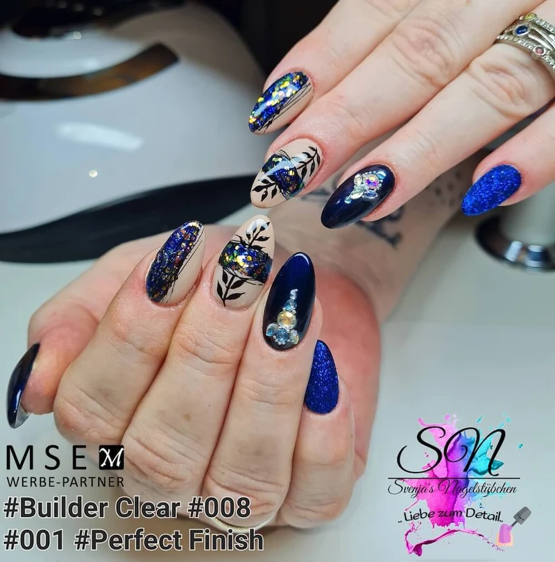 #008 Premium-EFFEKT Color Gel 5ml Schwarzblau mit dezentem Perlglanz