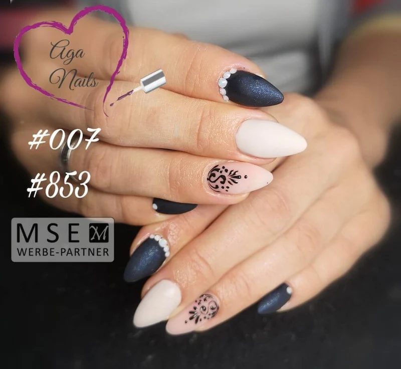 #007 Premium-EFFEKT Color Gel 5ml Dunkelblau mit goldenem Perlglanz