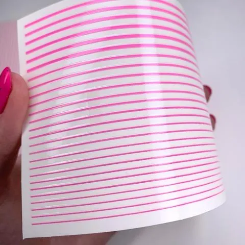 Pink lines for nail art
