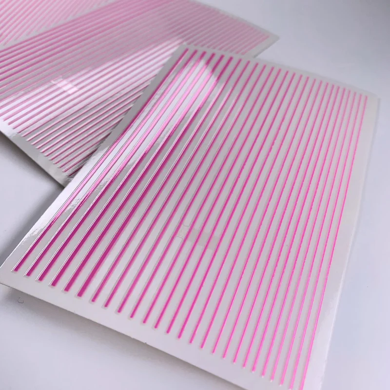 Pink lines for nail art