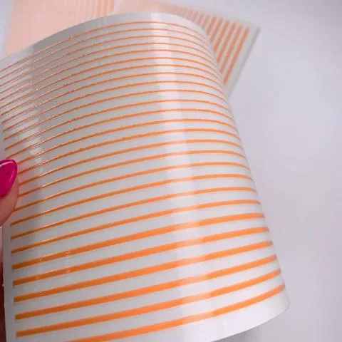Orange lines for nail art