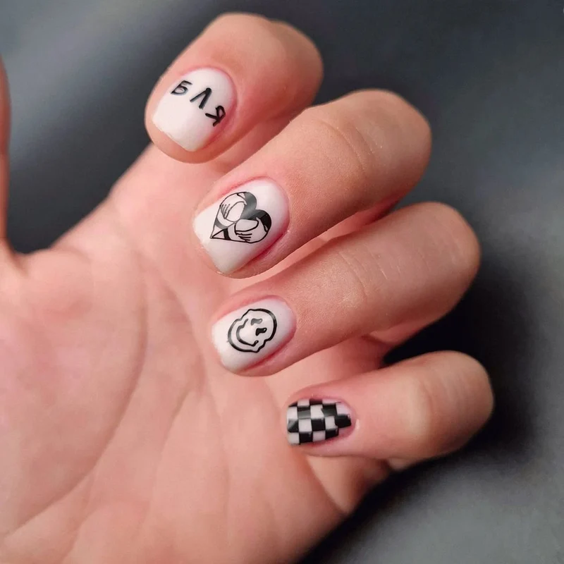 Swanky Stamping nail stamping plates Russian English alphabet 104